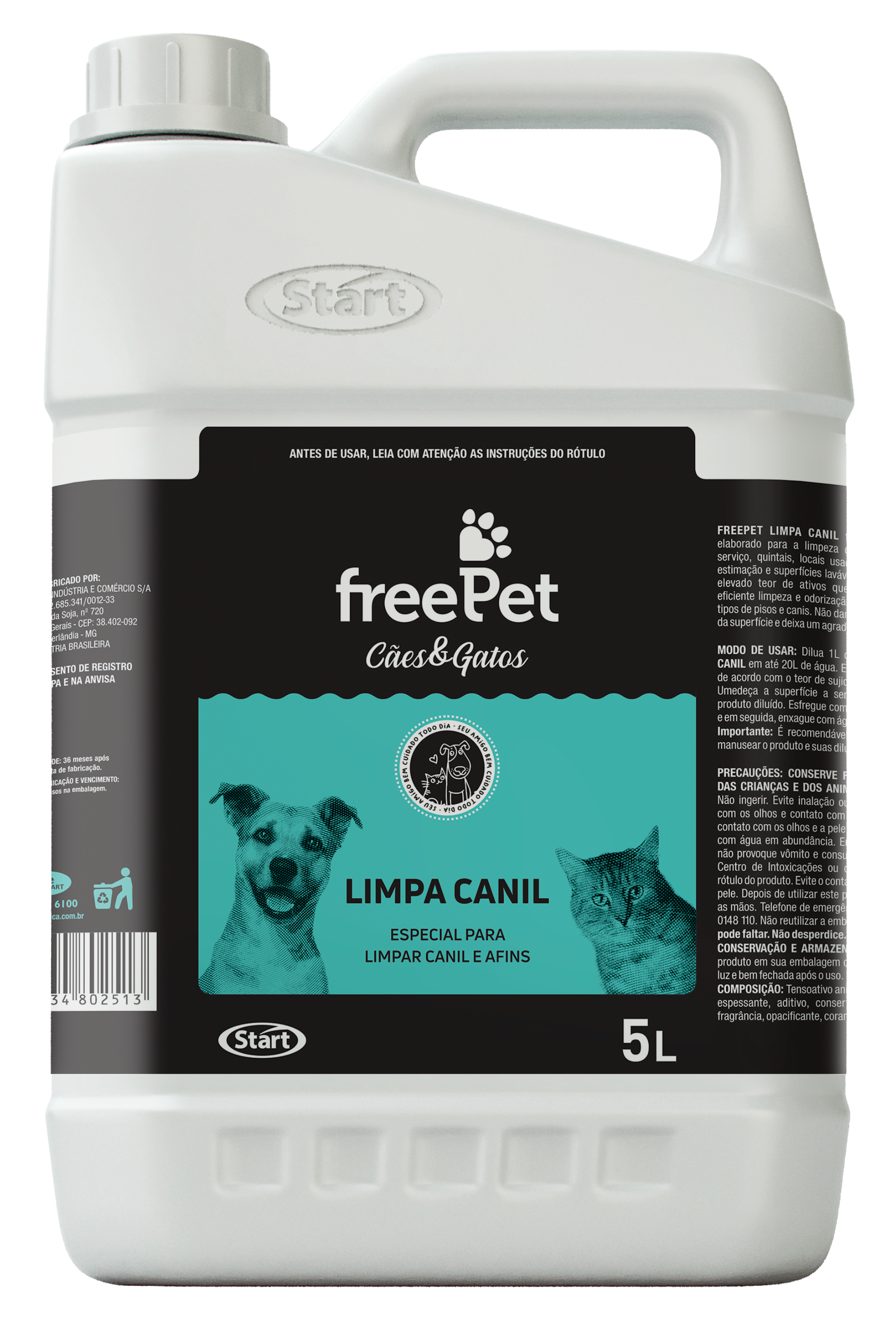 FREE PET LIMPIA CANIL 5L DETERGENTE
