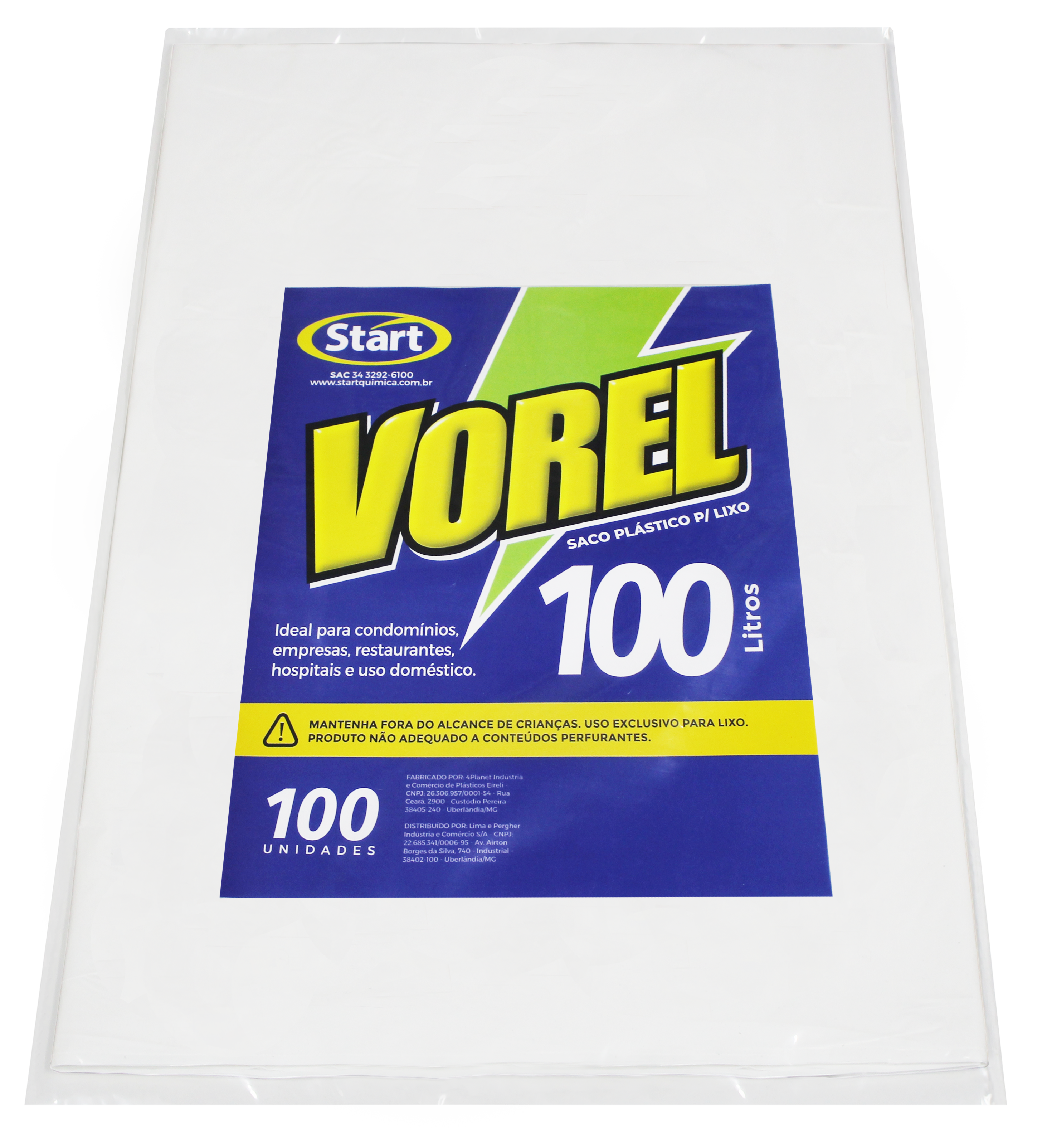 SACO DE BASURA LECHOSO 100L 75X90X0,05 100X1 VOREL