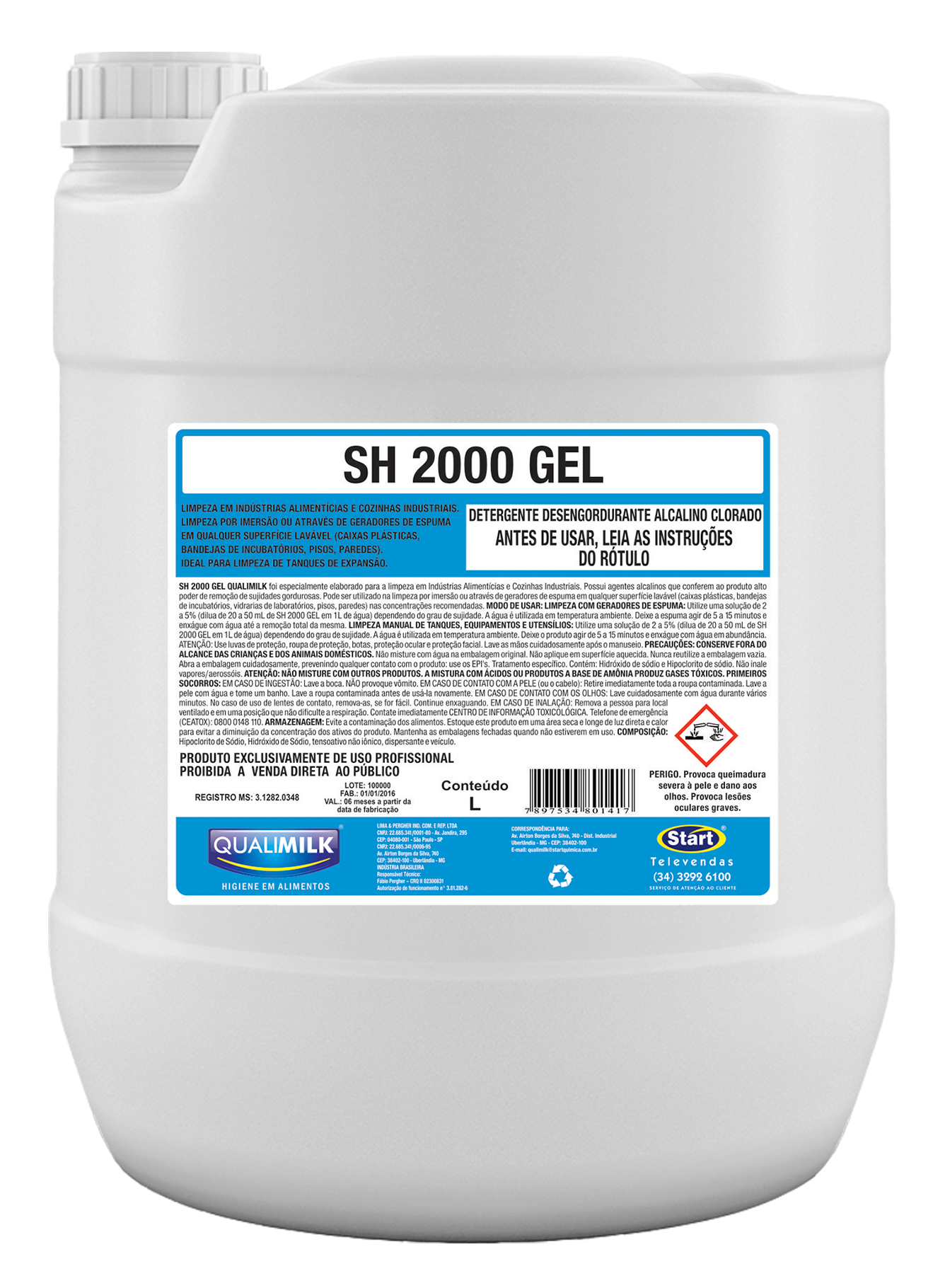 SH 2000 GEL QUALIFOOD 20L