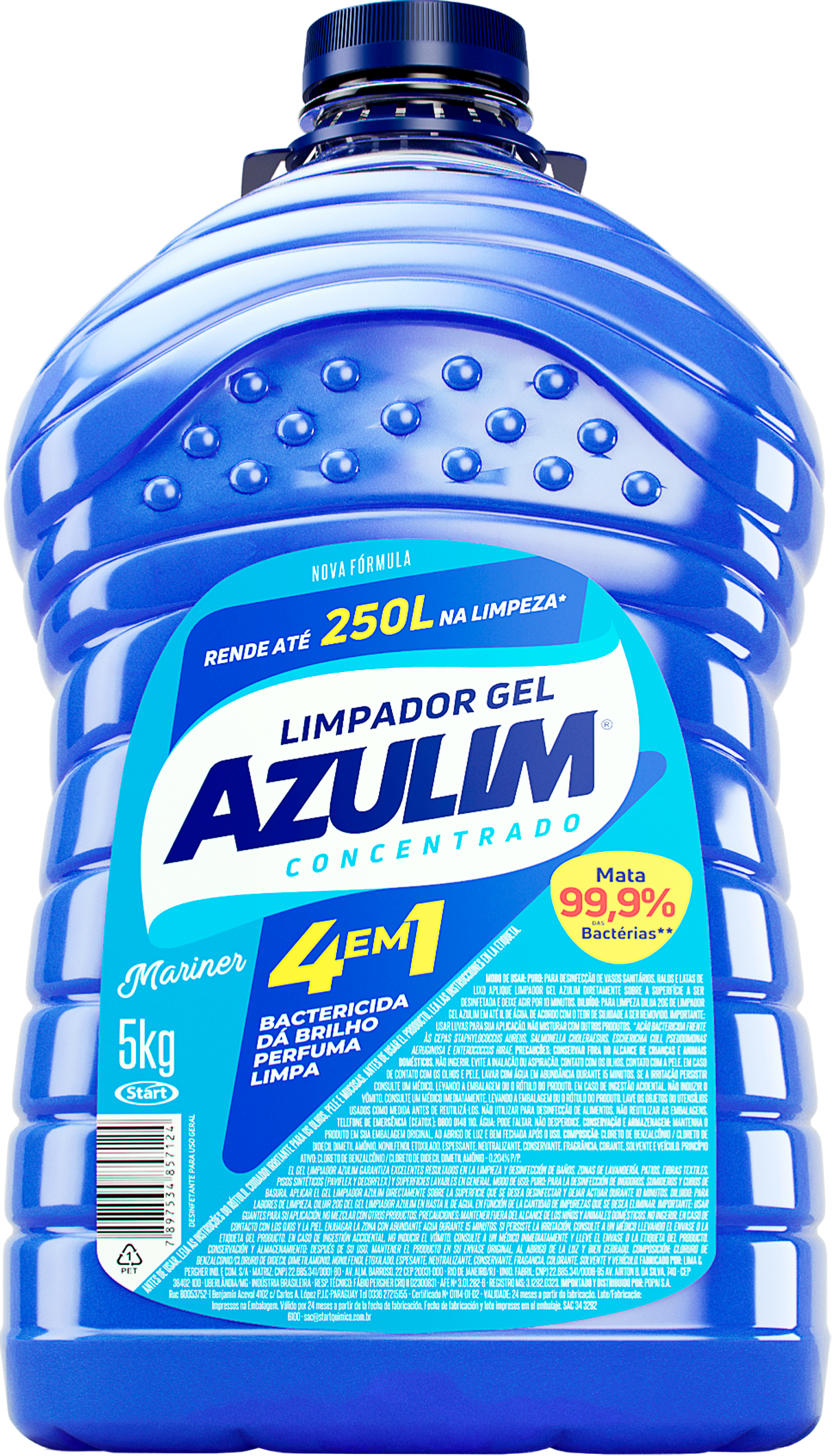 LIMPIADOR GEL AZULIM 4X5KG MARINER