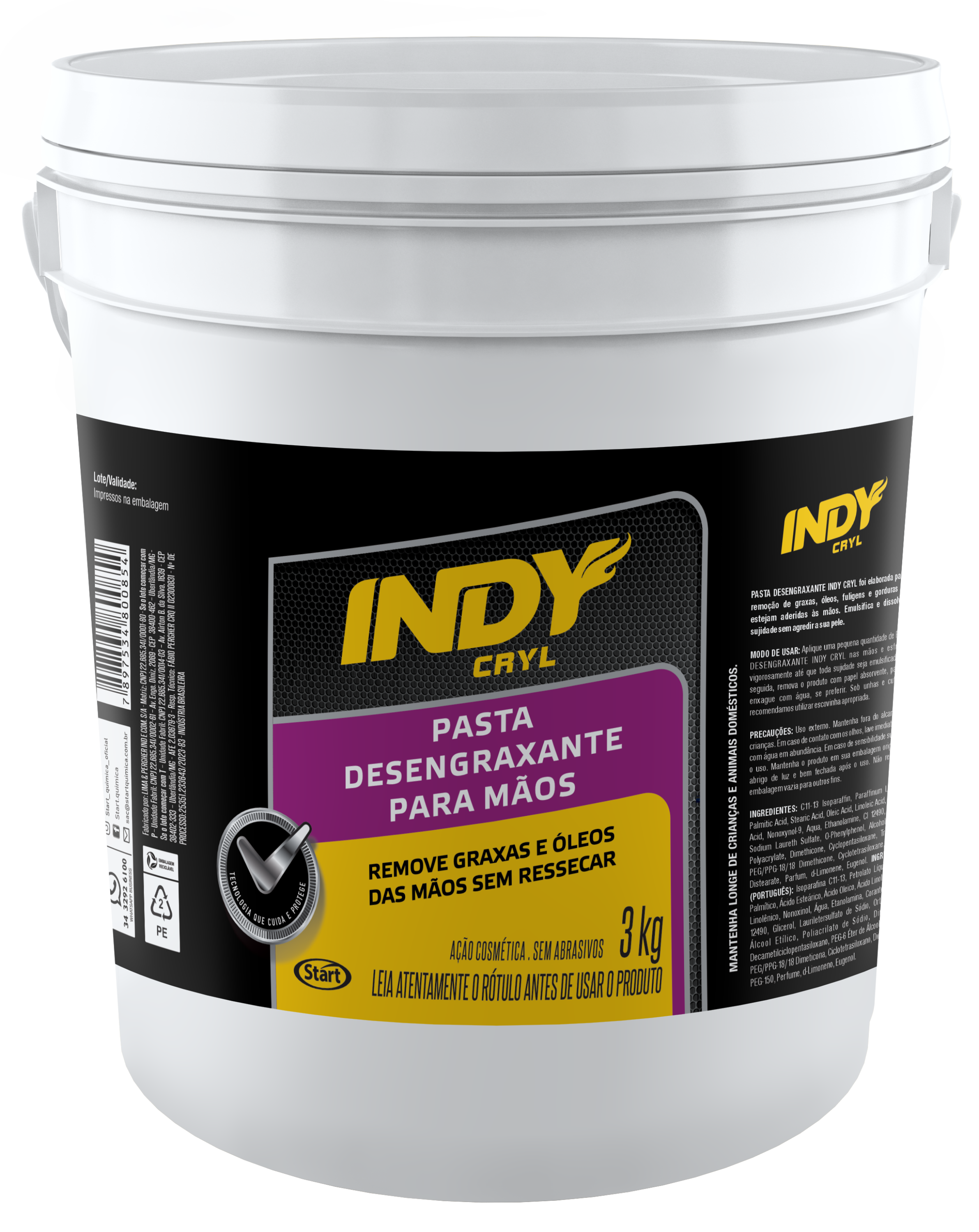 PASTA DESENGRASANTE INDY CRYL 3KG BALDE