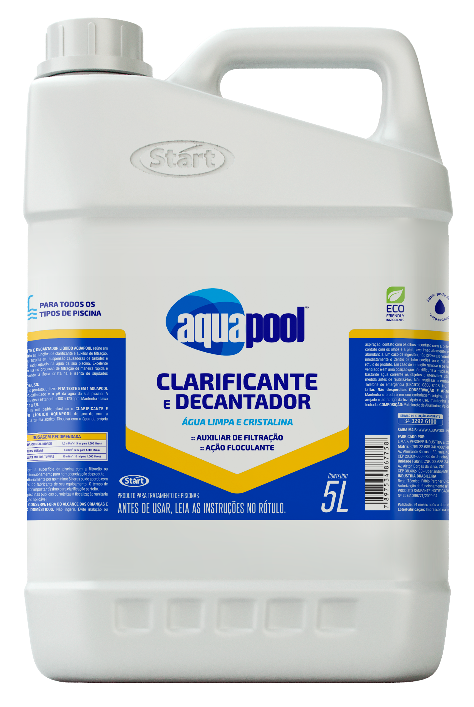 AQUAPOOL CLARIFICANTE E DECANTADOR LIQ 4X5L