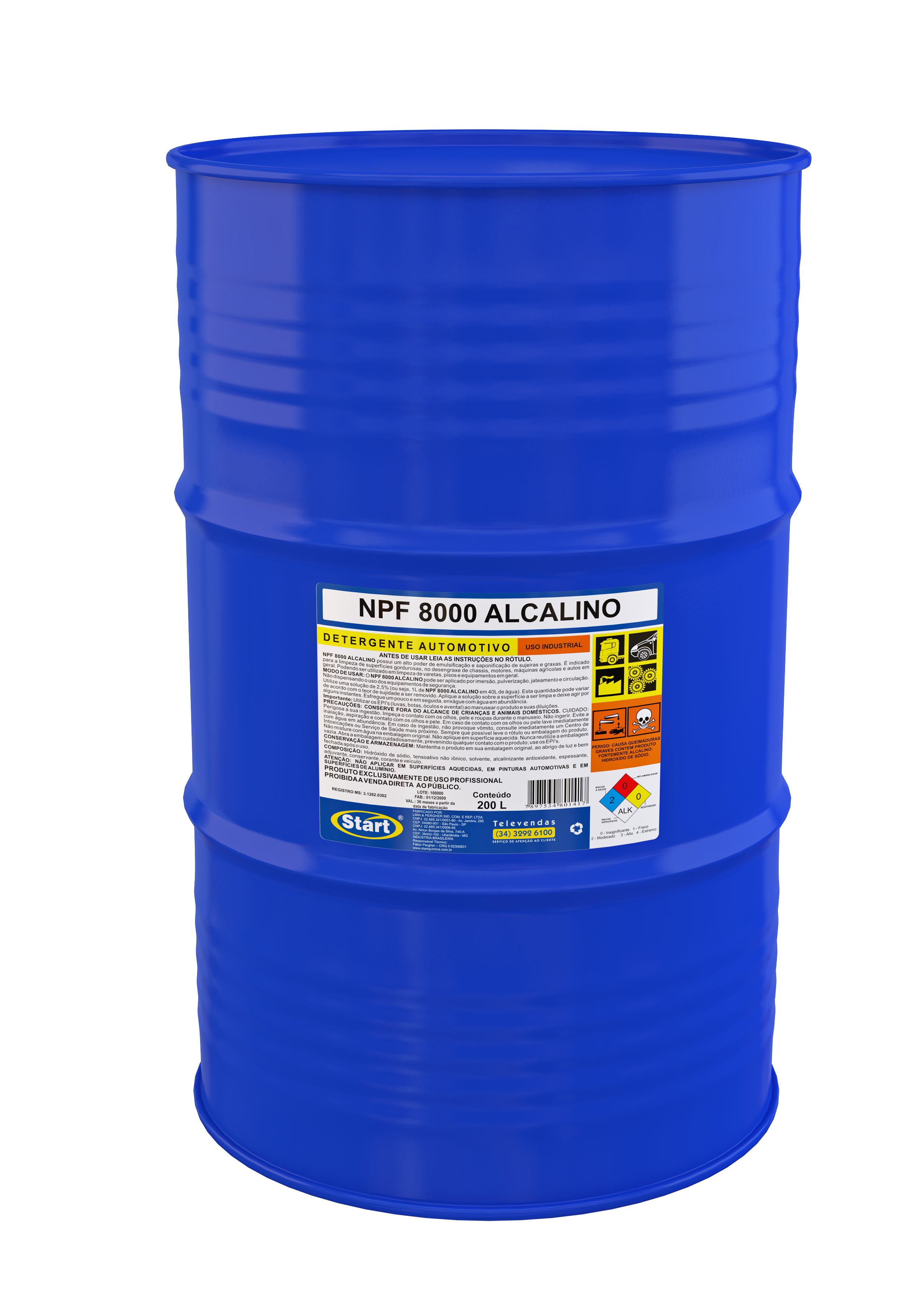 Detergente alcalino para automóviles NPF 8000