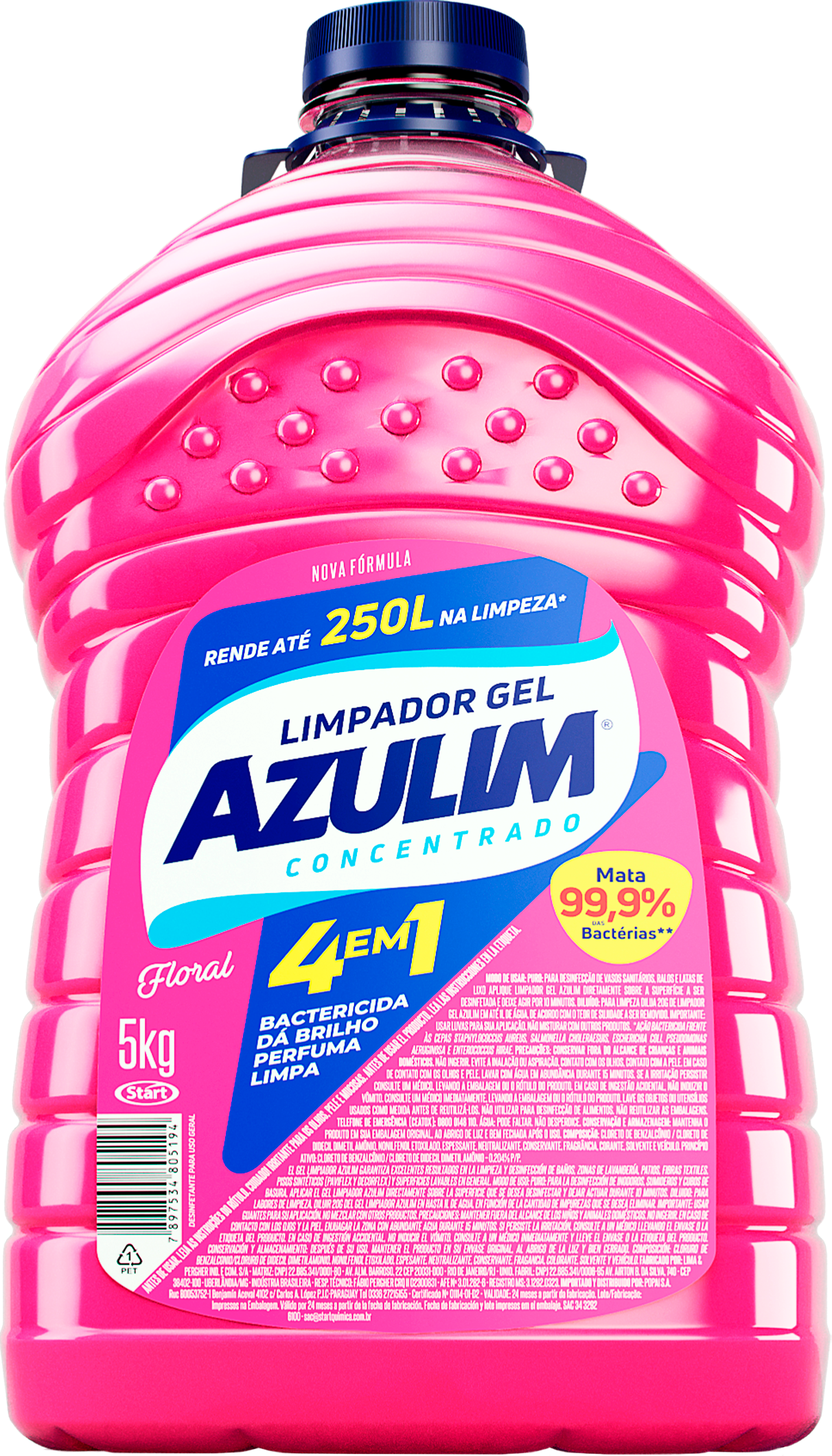 LIMPIADOR GEL AZULIM 4X5KG FLORAL
