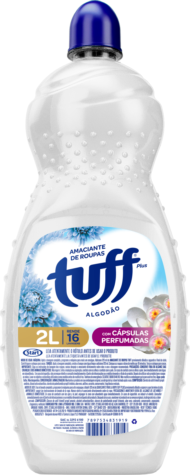 Suavizante de Ropa Tuff Plus 2L Algodão