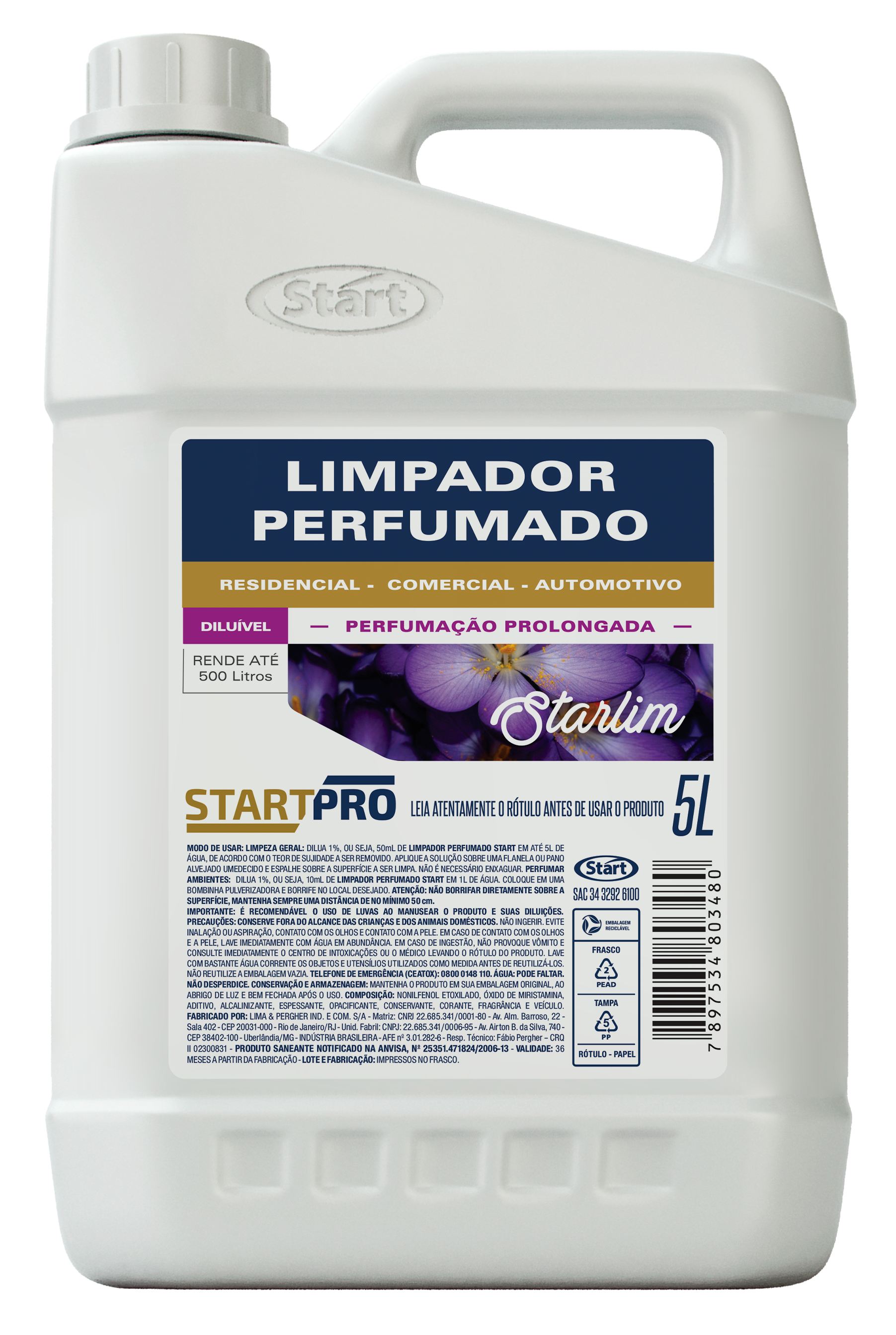 LIMPIADOR PERFUMADO START PRO 5L STARLIM