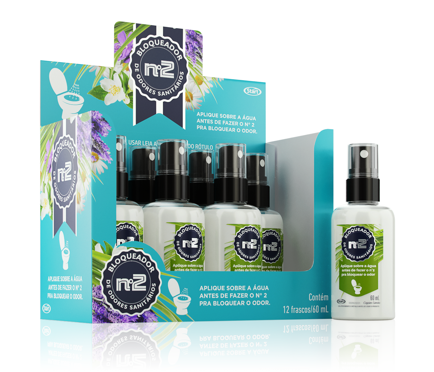 SANITARY ODOR BLOCKER N2 LEMONGRASS 12X60ML