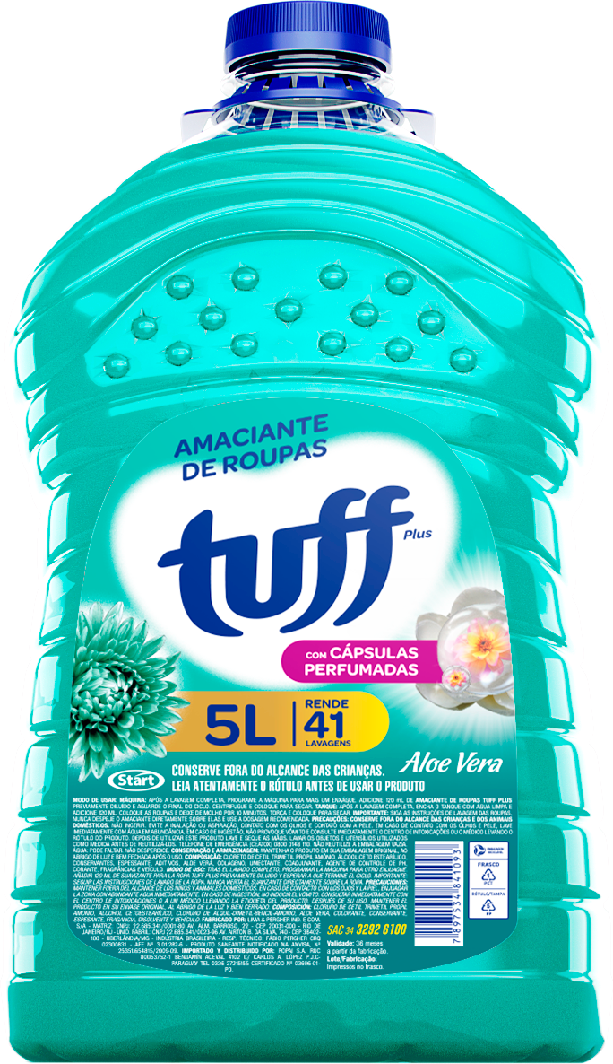 Suavizante de Ropa Tuff Plus 5L Aloe Vera