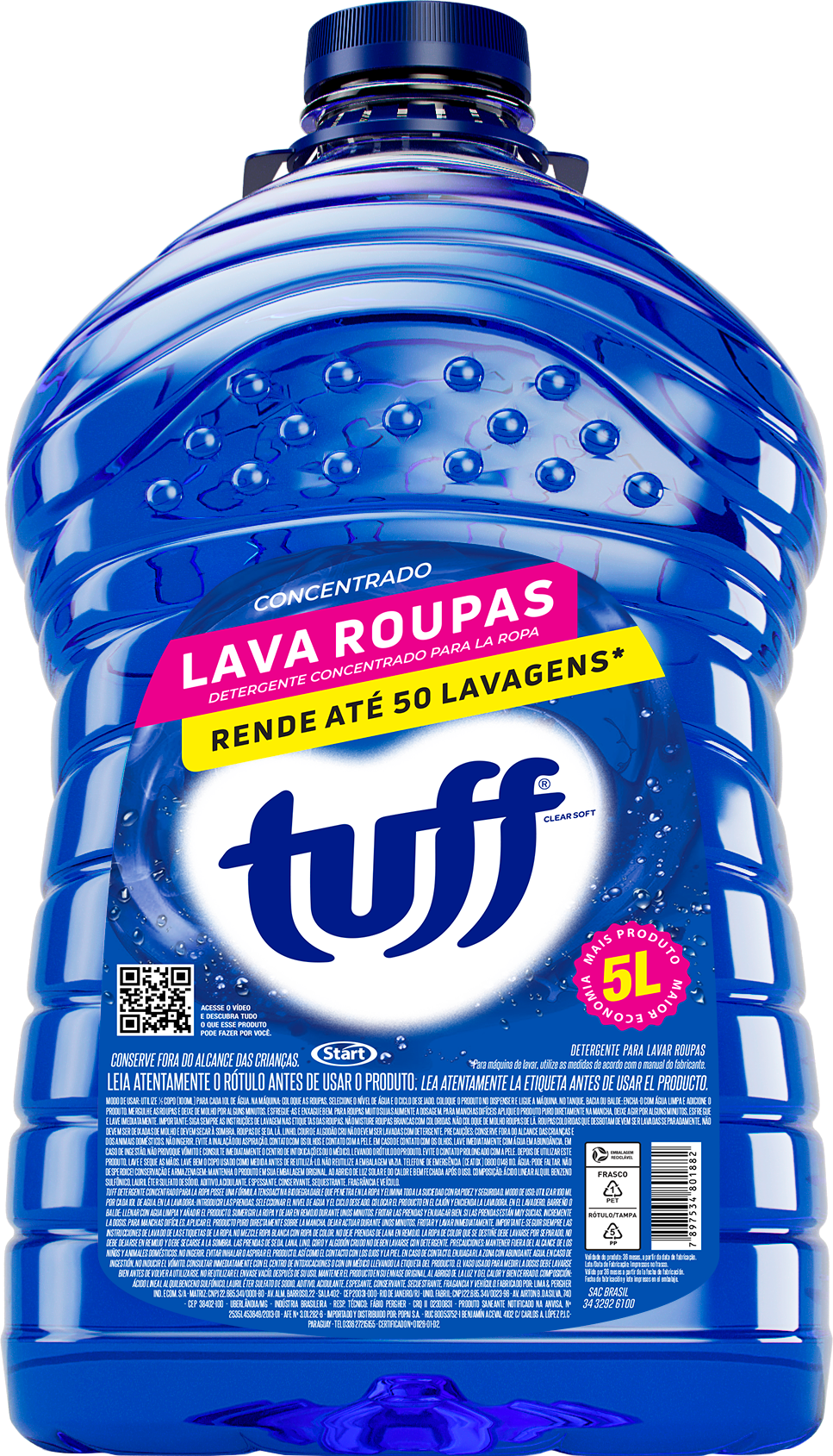 Detergente Para Ropa Concentrado Tuff 5L Clear