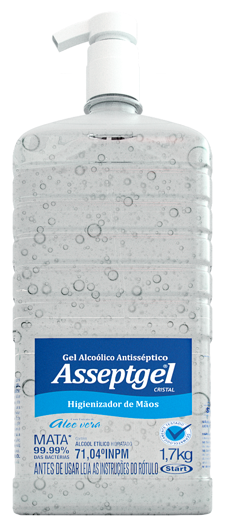 HIGIENIZADOR DE MÃOS ASSEPTGEL CRISTAL 1,7kg