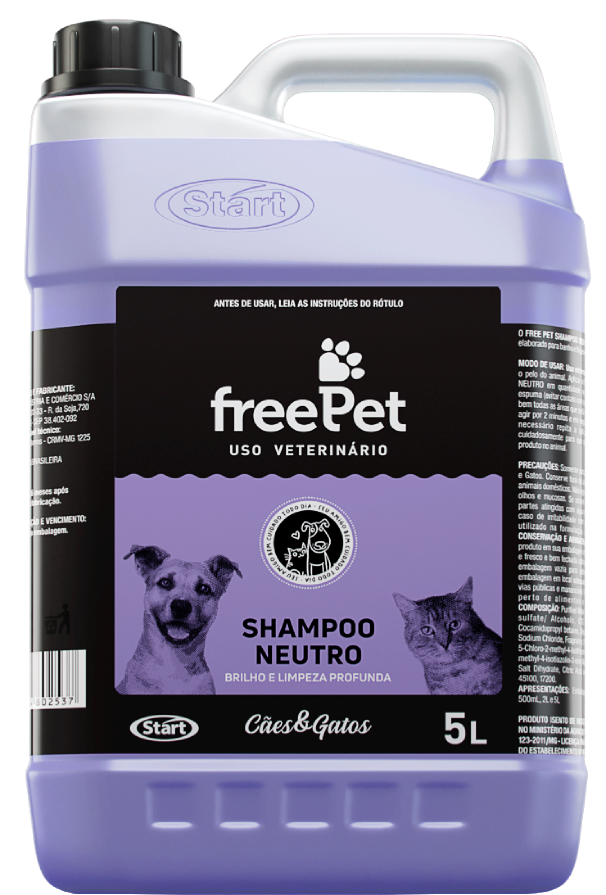 FREE PET CHAMPÚ NEUTRO 5L