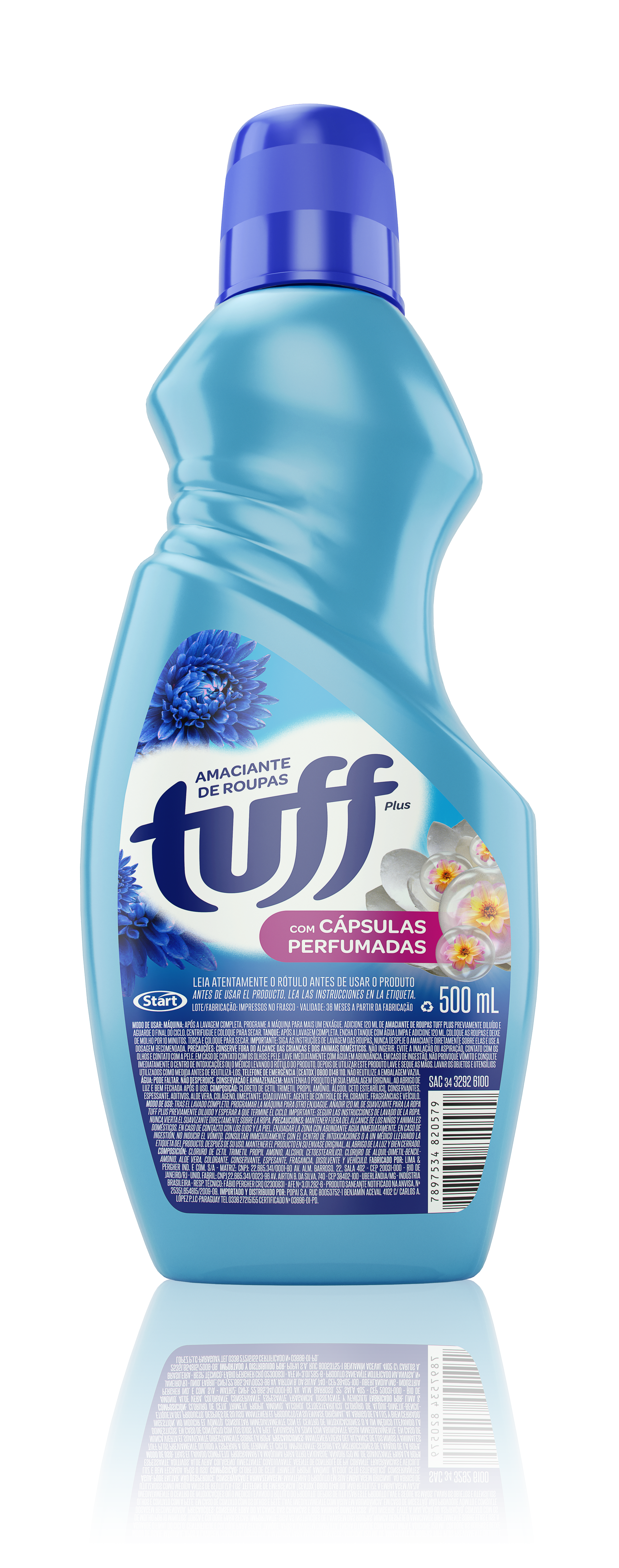 Suavizante de Ropa Tuff Plus 500ML Azul