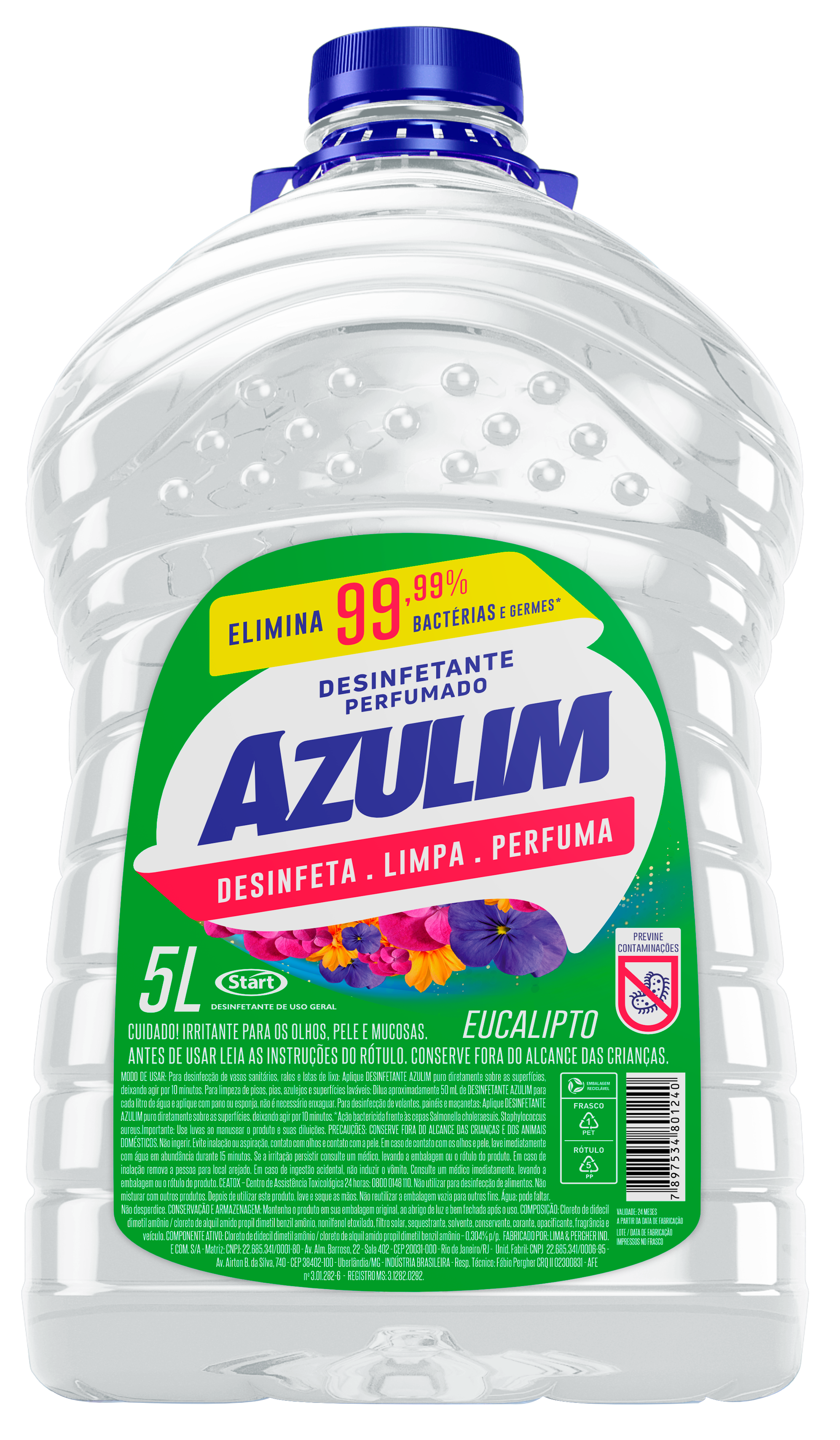 DESINF. AZULIM 4X5L EUCALIPTO
