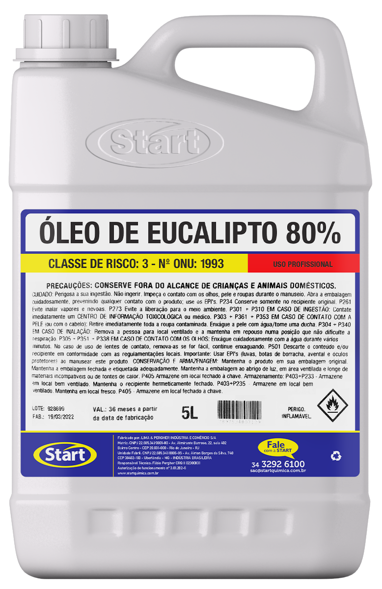 ÓLEO DE EUCALIPTO 80% 5L PURO