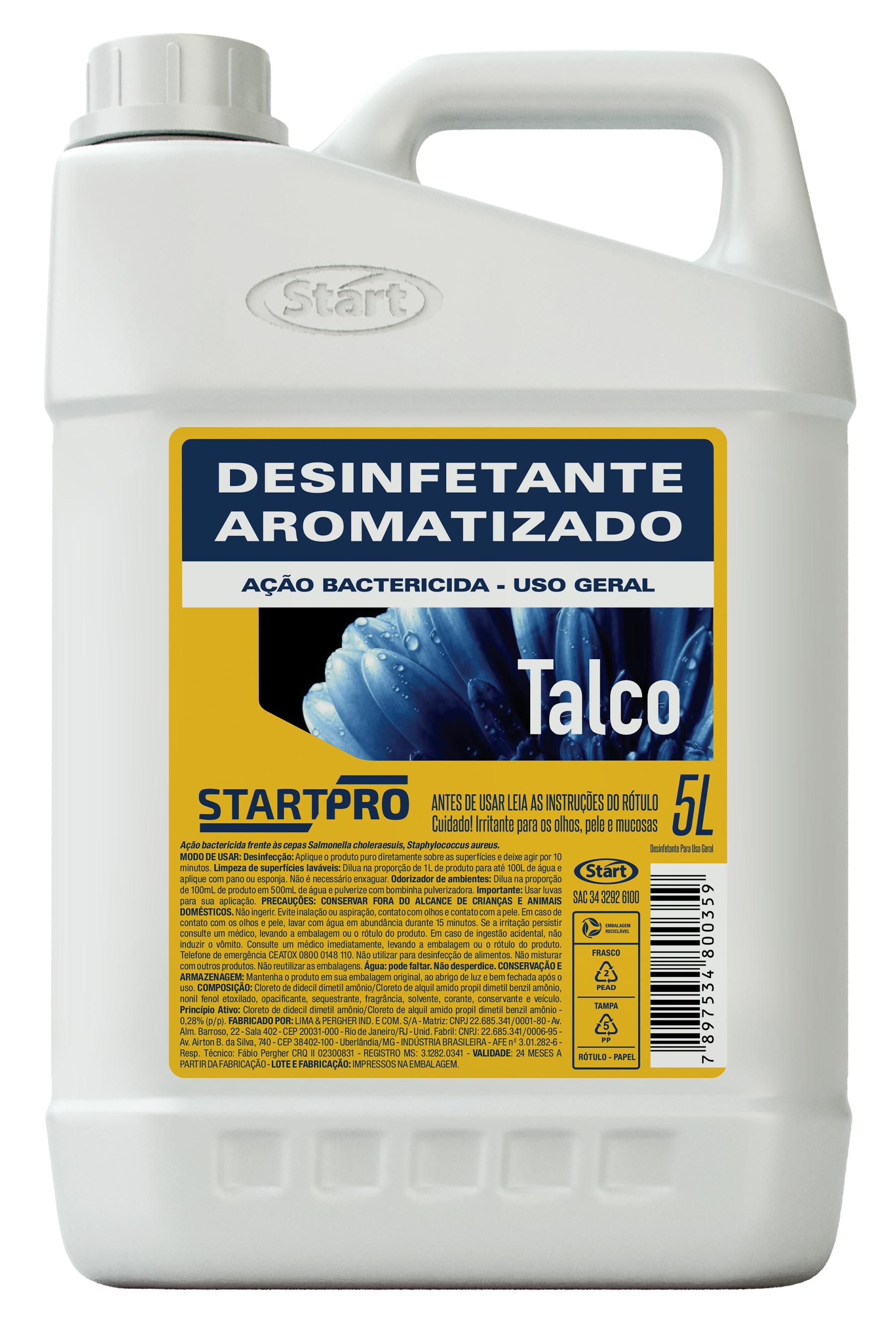 DESINFECTANTE AROMATIZADO TALCO 4X5L