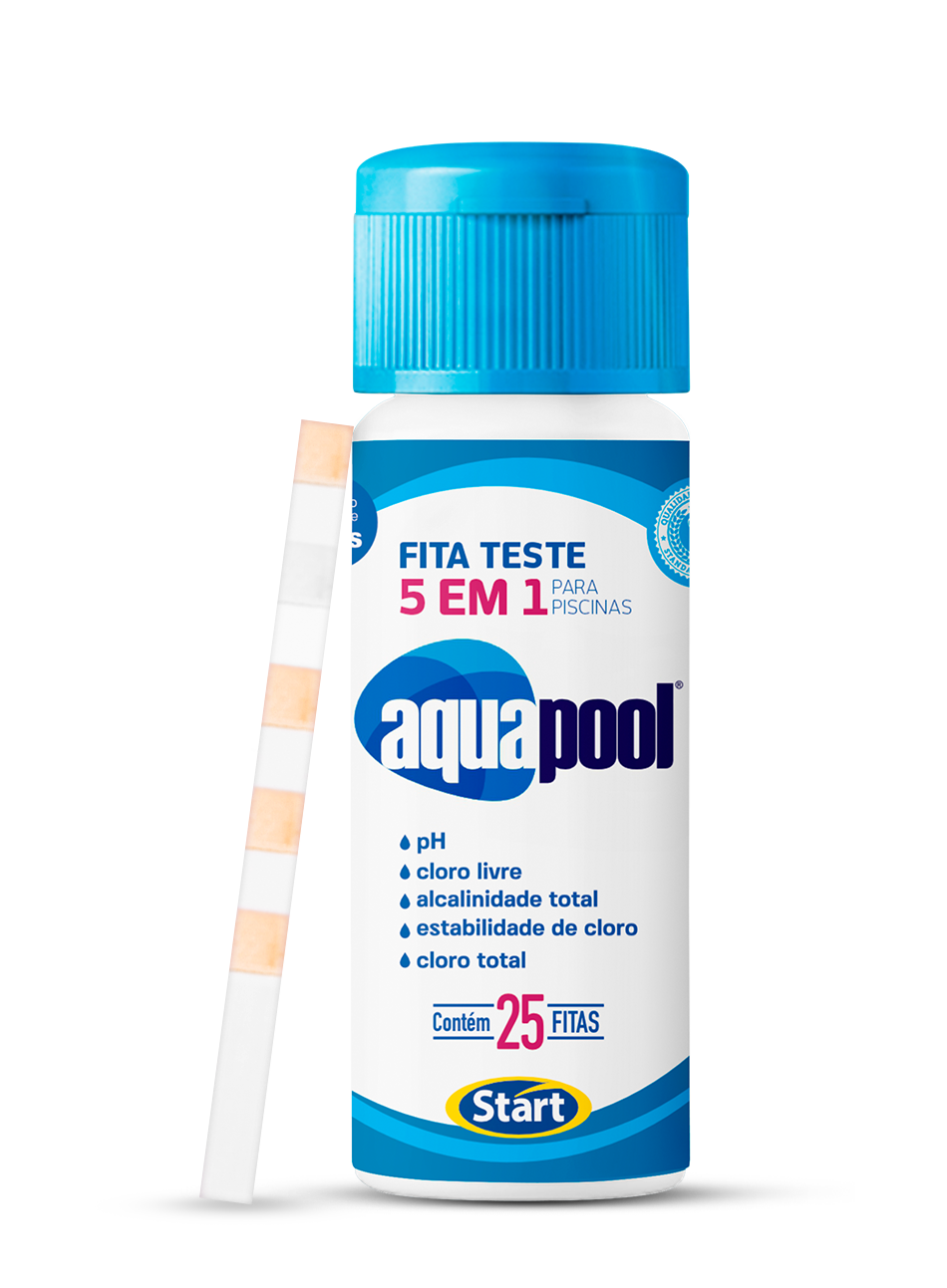 AQUAPOOL FITA TESTE 5 ANÁLISES TUBO 25 UNIDADES 12X1