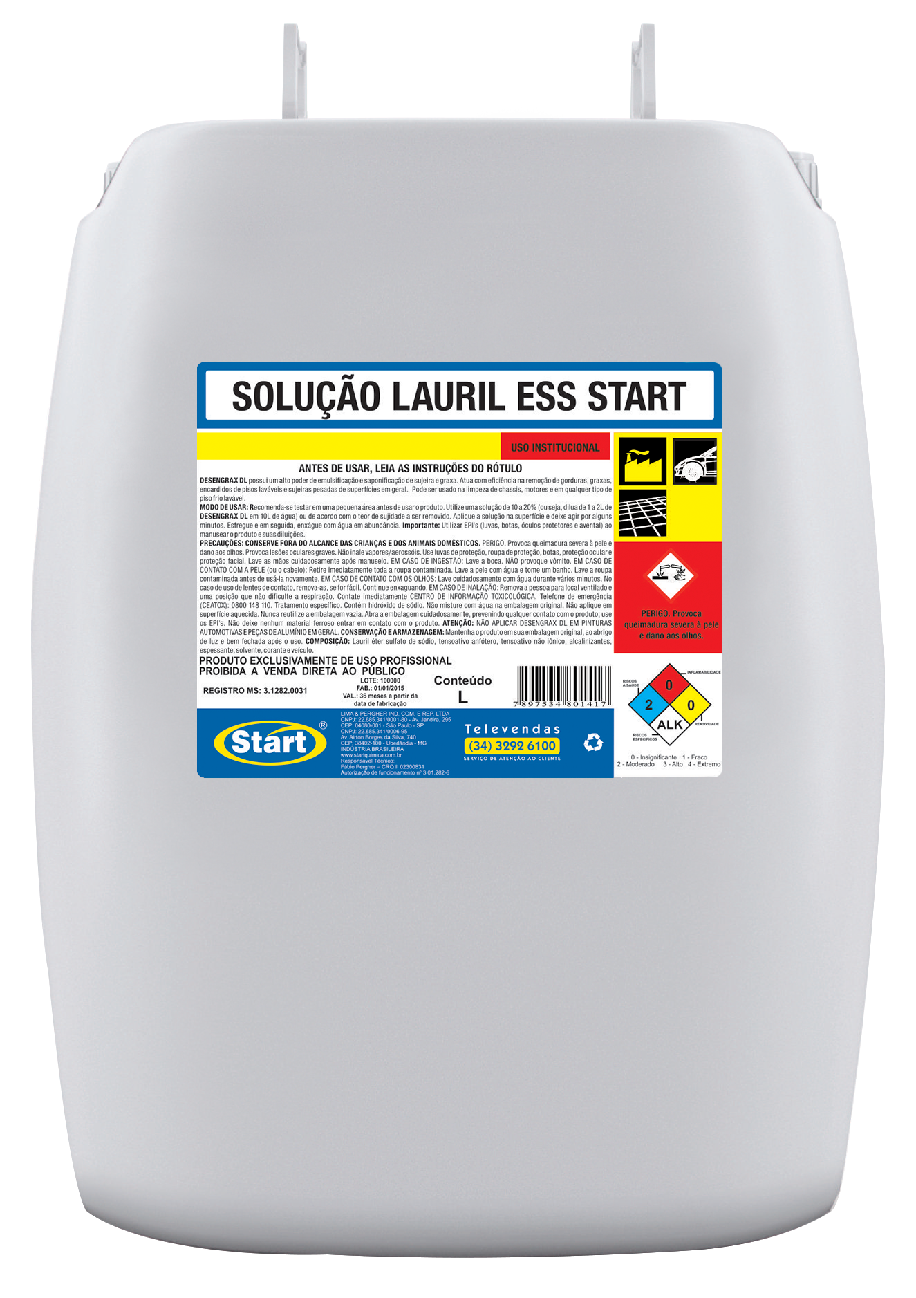 SOLUÇÃO LAURIL ESS START 27% 50L 51,5KG
