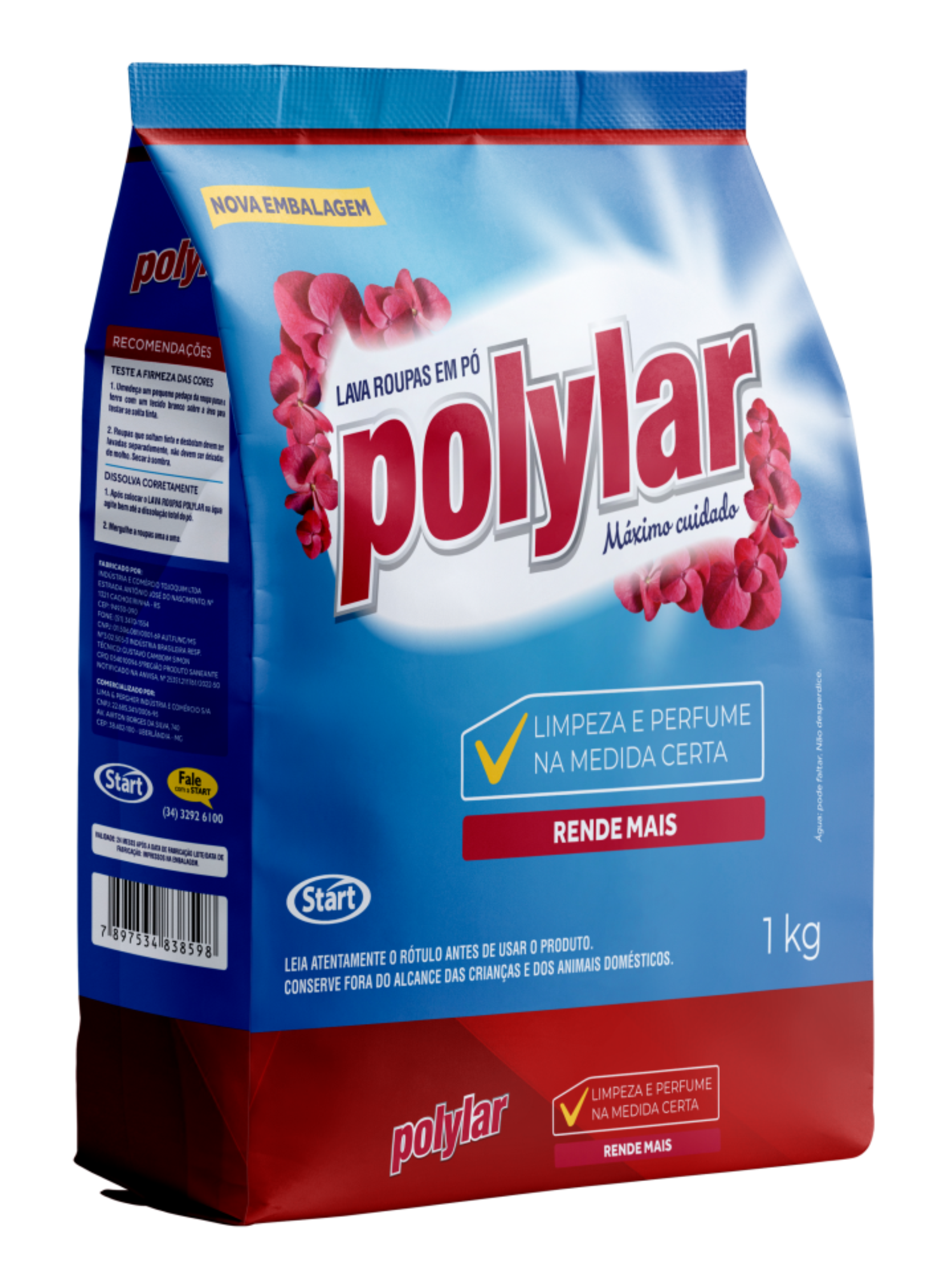 POLYLAR POWDER DETERGENT SACHET 6x1KG