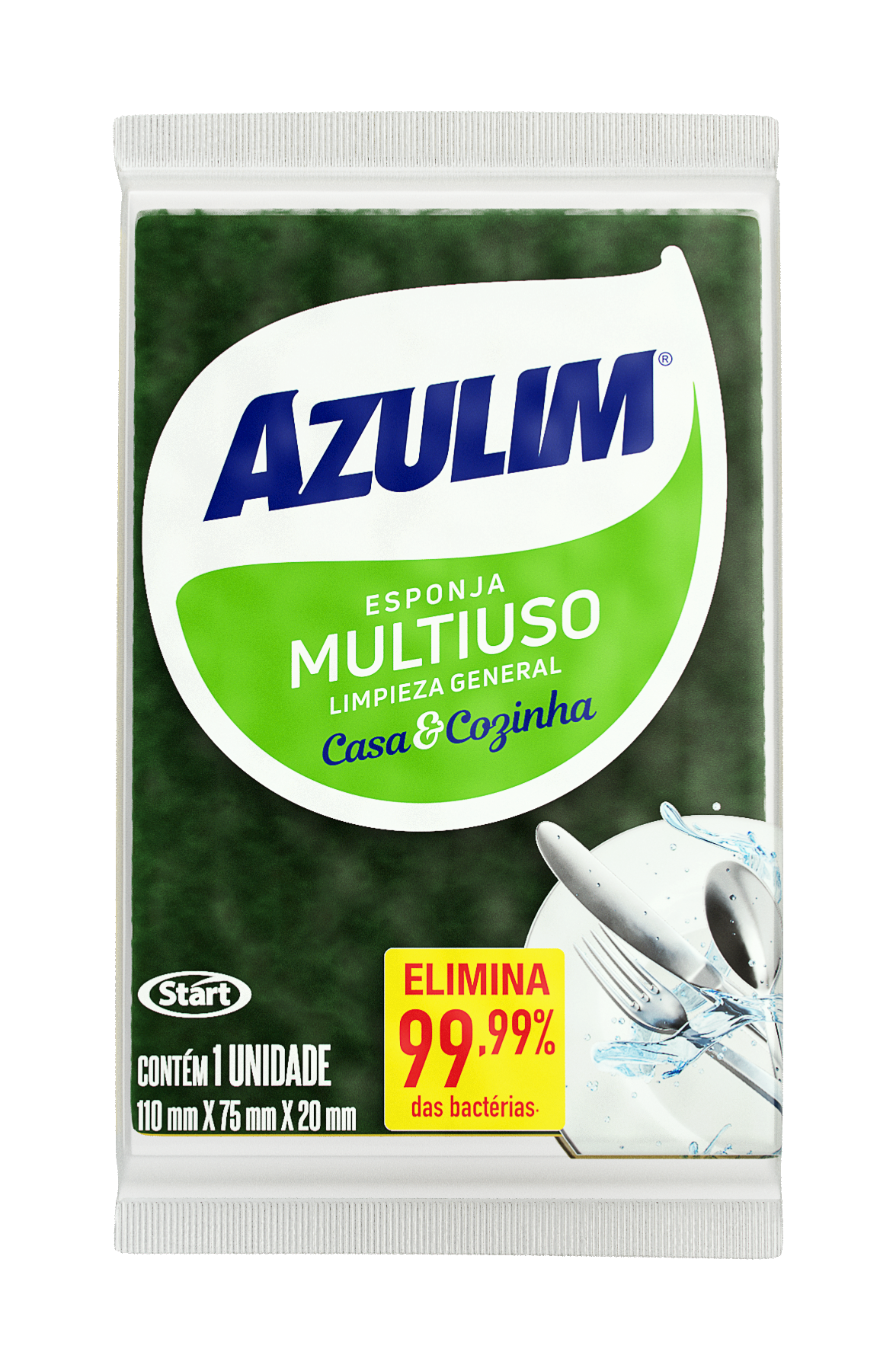 ESPONJA DE DOBLE CARA AZULIM AZULIM VERDE/AMARILLA 60X1