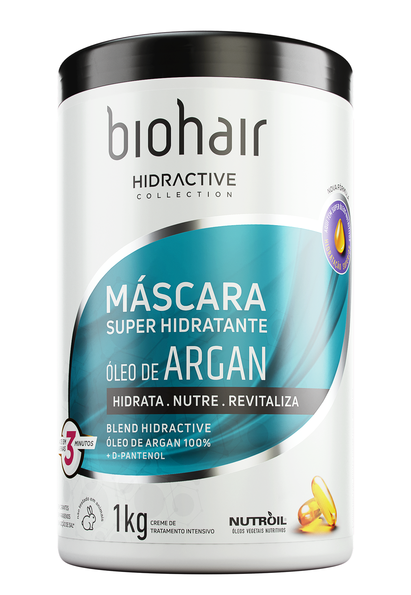 BIOHAIR HIDRACTIVE MÁSCARA ACONDICIONADORA CON ACEITE DE ARGÁN