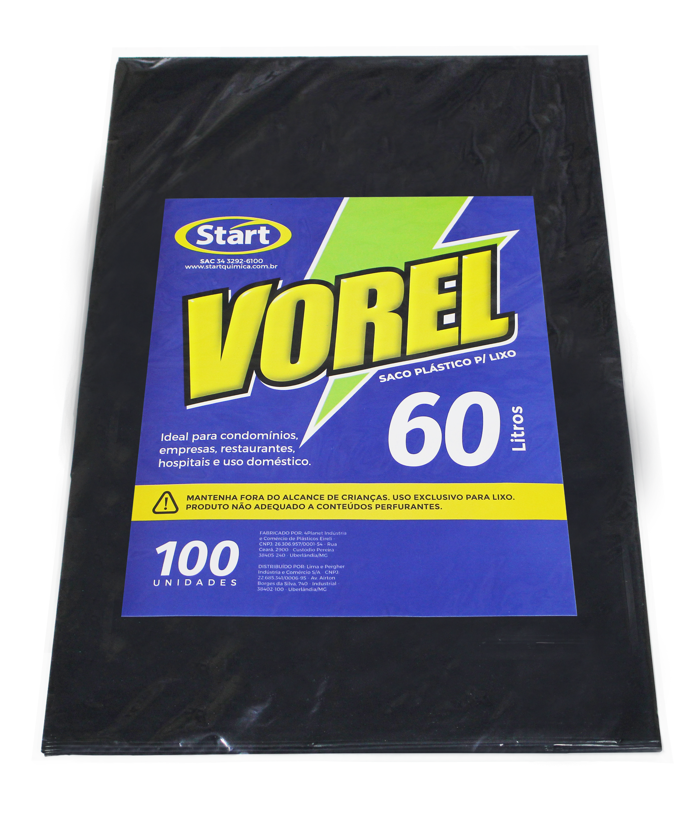 Vorel Black Garbage Bag