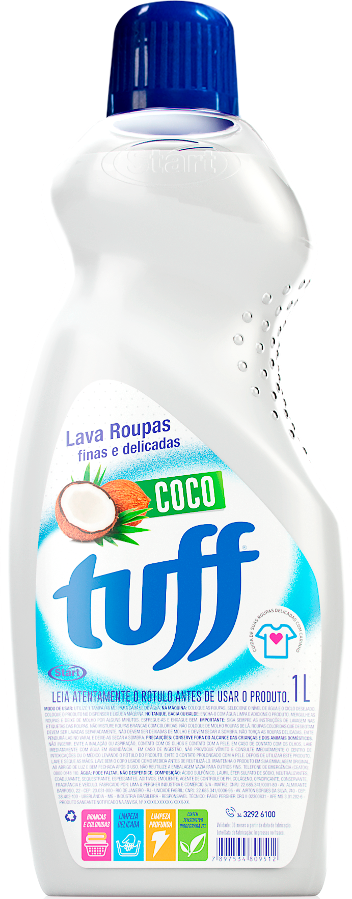 Detergente Pra Ropa Finas y Delicadas Tuff 1L Coco