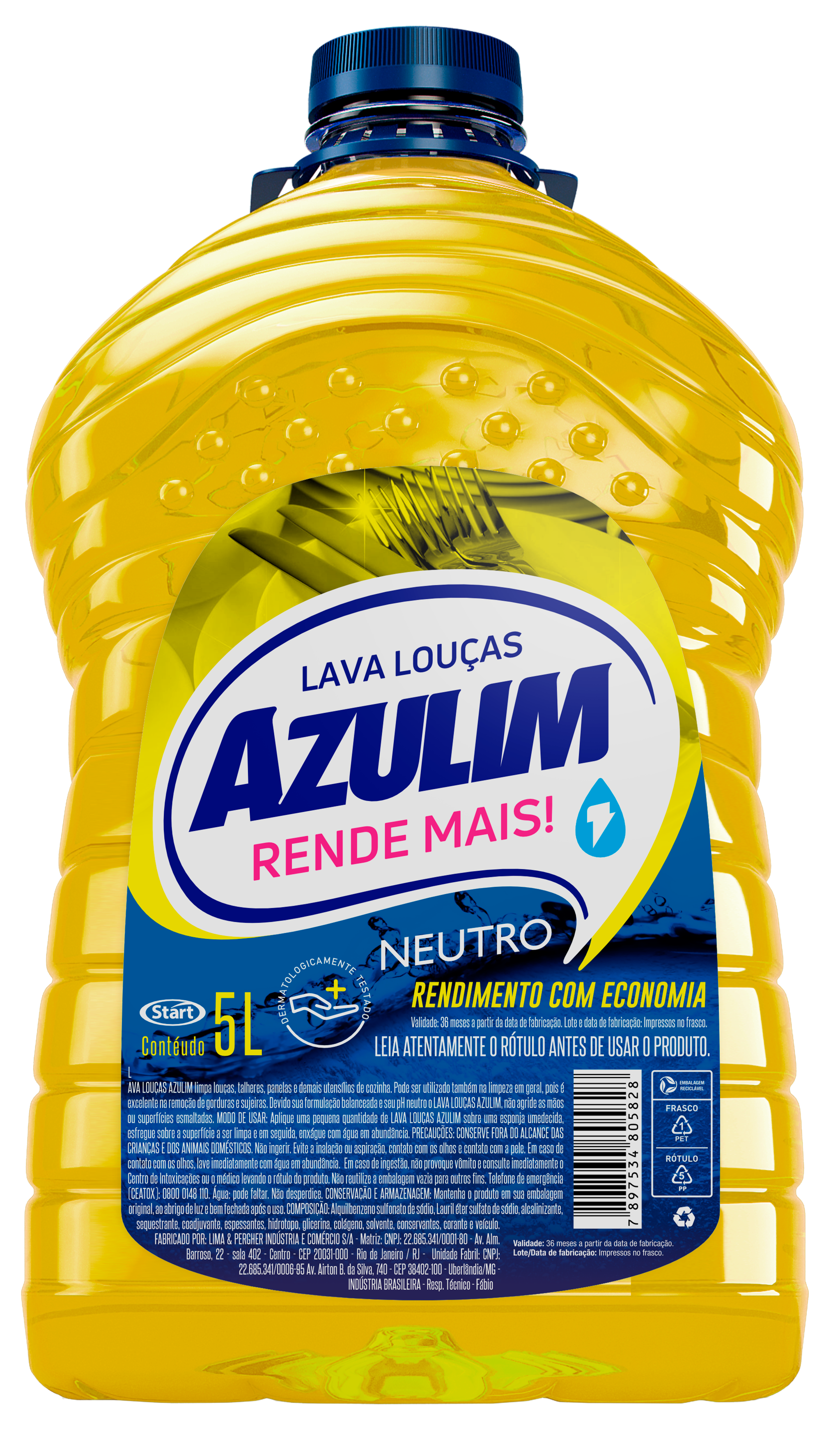 LAVA LOUCAS AZULIM NEUTRO 4X5L