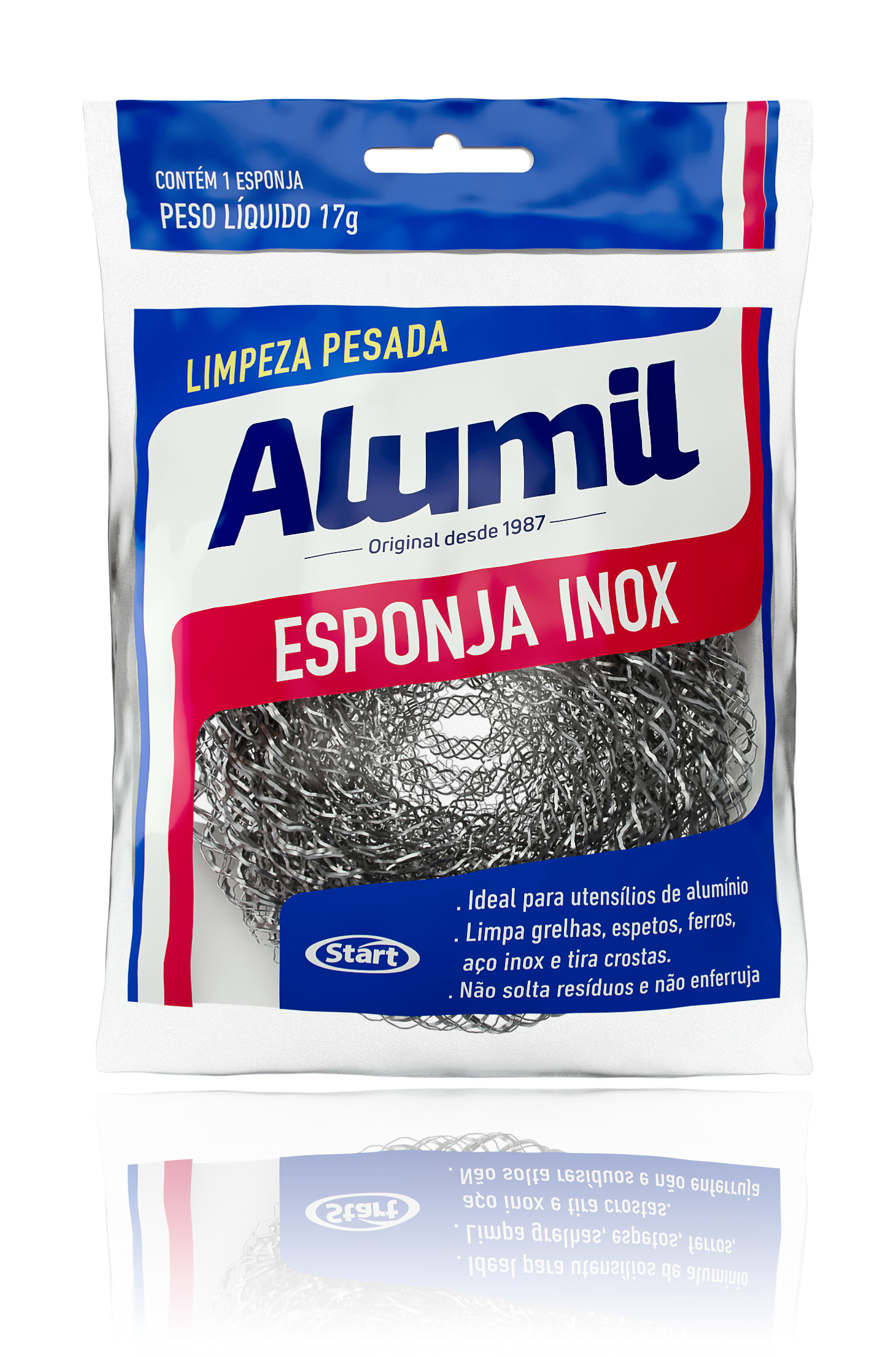 ESPONJA DE ACERO INOXIDABLE ALUMIL LAMINADA 25X1(17G)