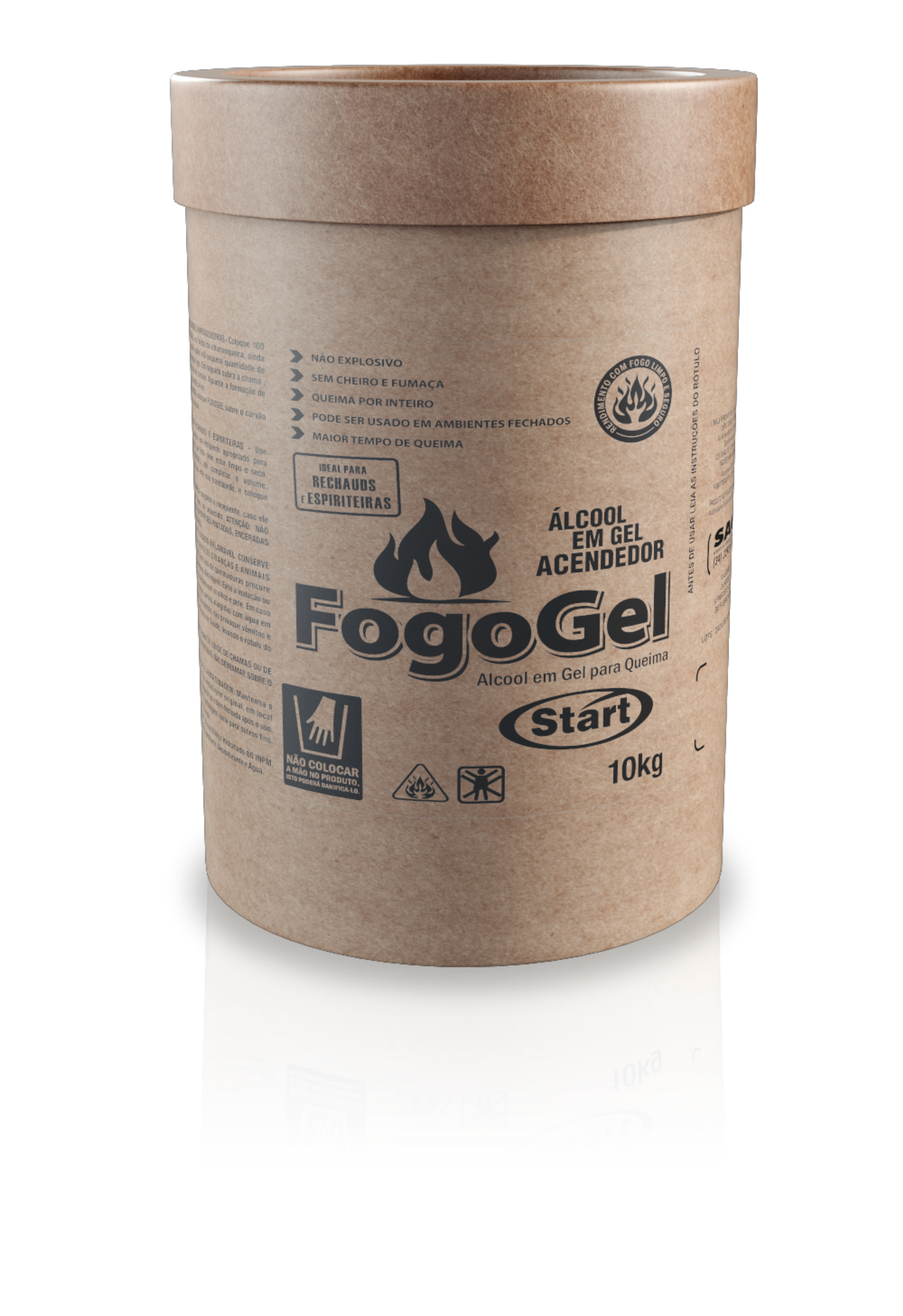 FOGOGEL GEL PARA QUEMA NATURAL 10KG 11,6L BARRIL