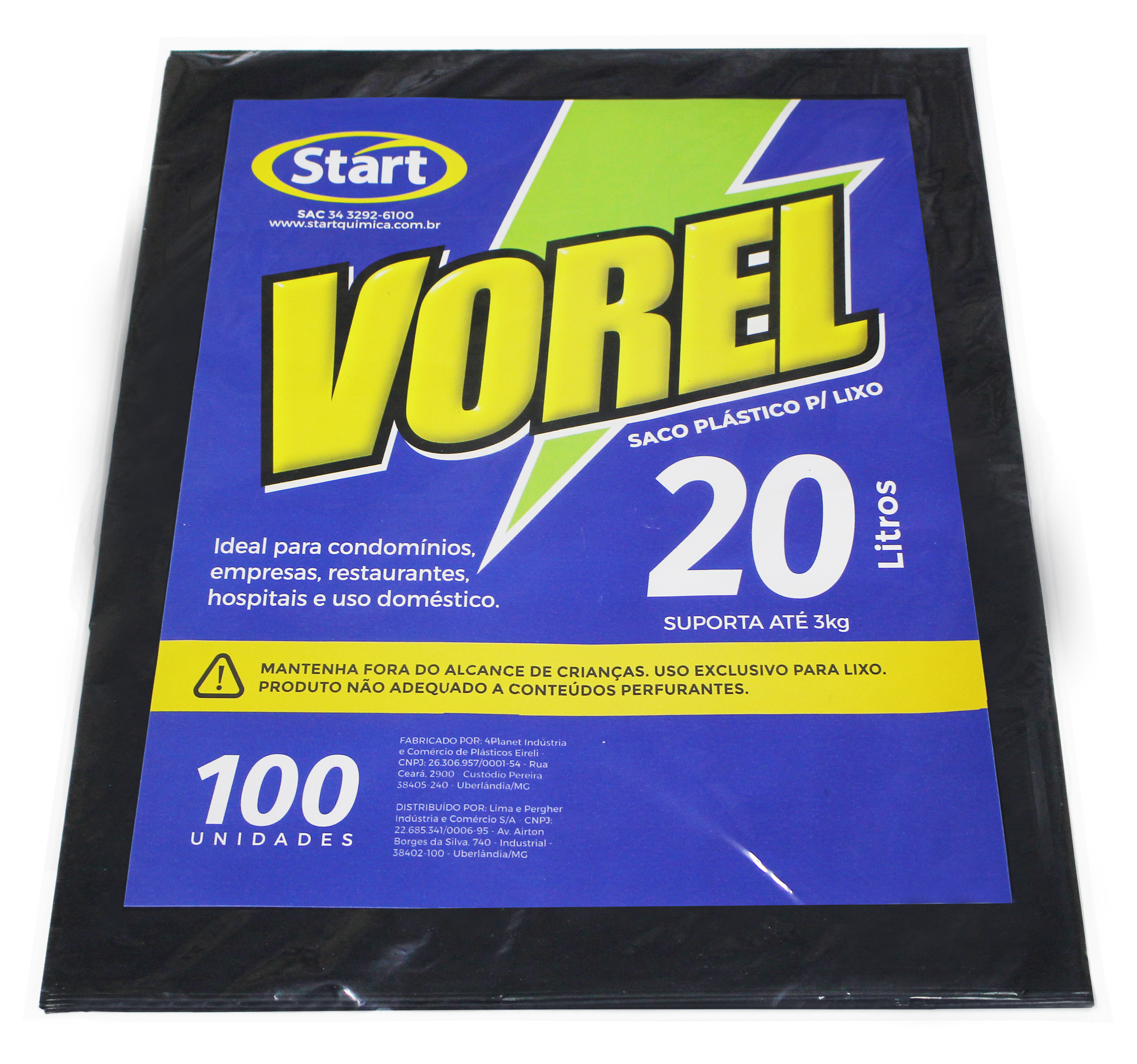 Vorel Black Garbage Bag