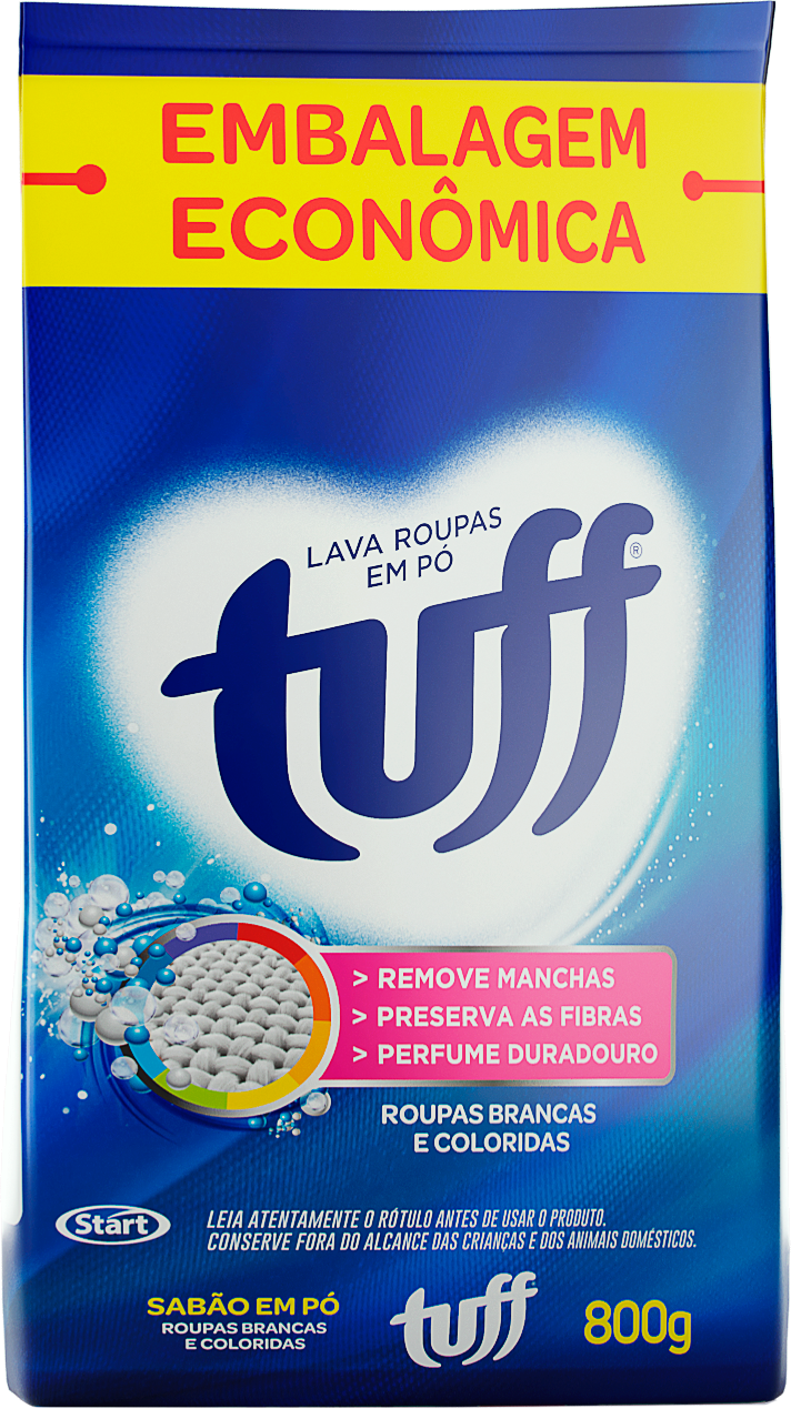 Detergente para Ropa en Polvo Tuff 800G Bolsa