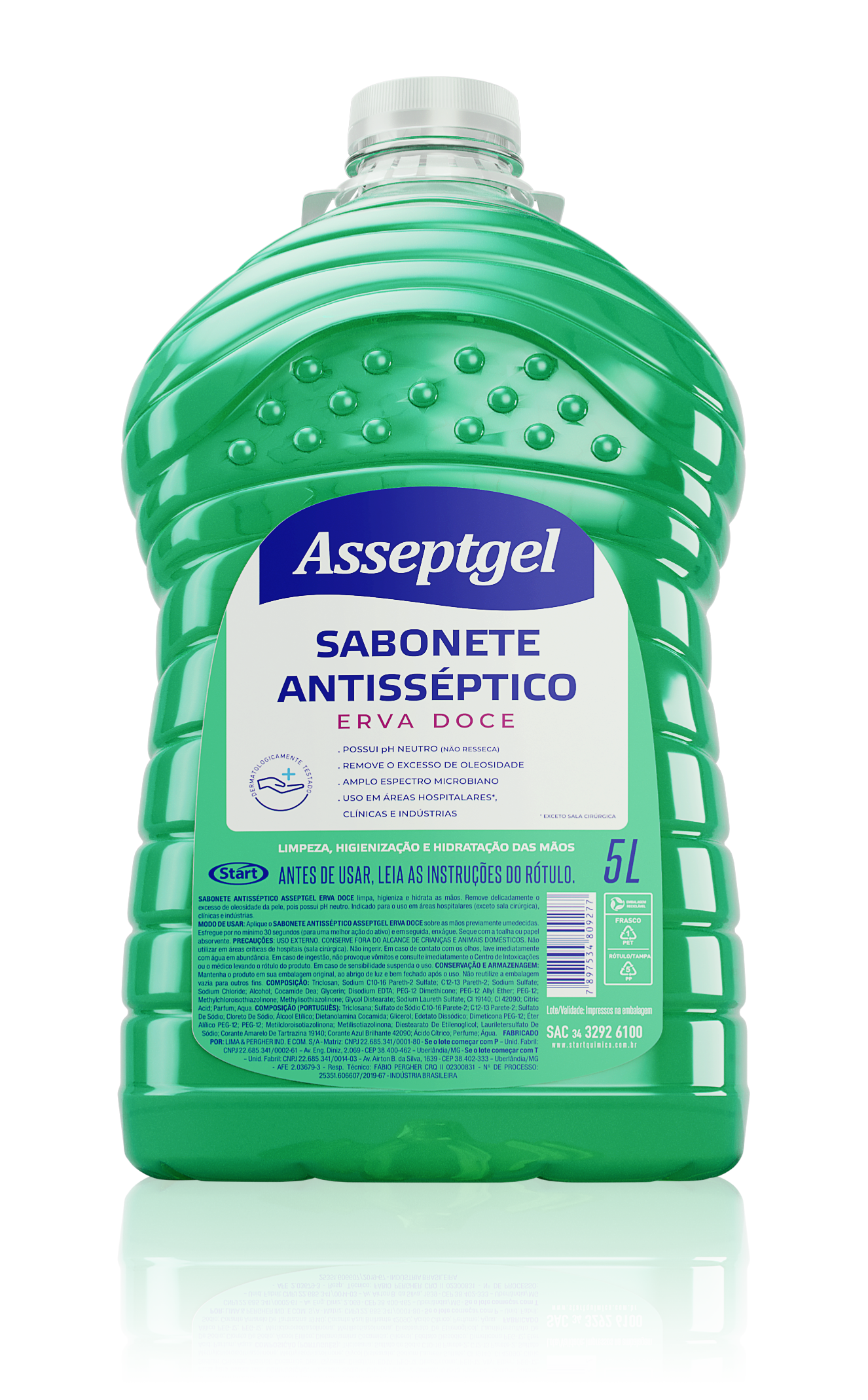 ASSEPTGEL JABÓN HIERBA DOCE ANTISÉPTICO PET