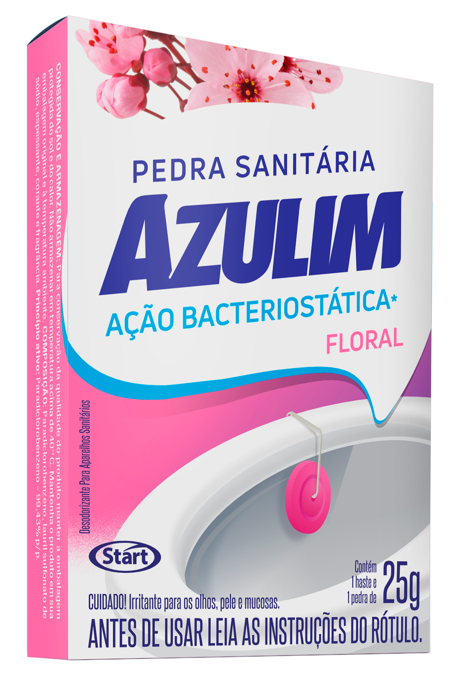 PEDRA SANITÁRIA FLORAL AZULIM