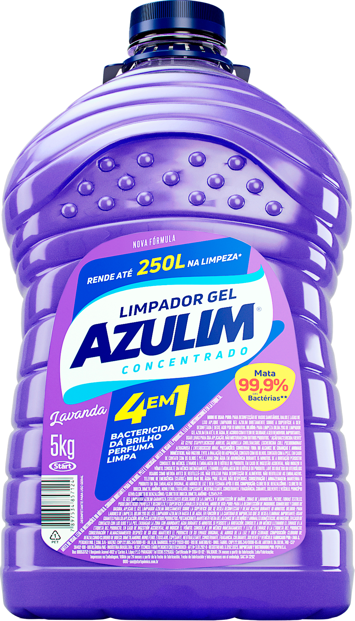 LIMPIADOR GEL AZULIM 4X5KG LAVANDA