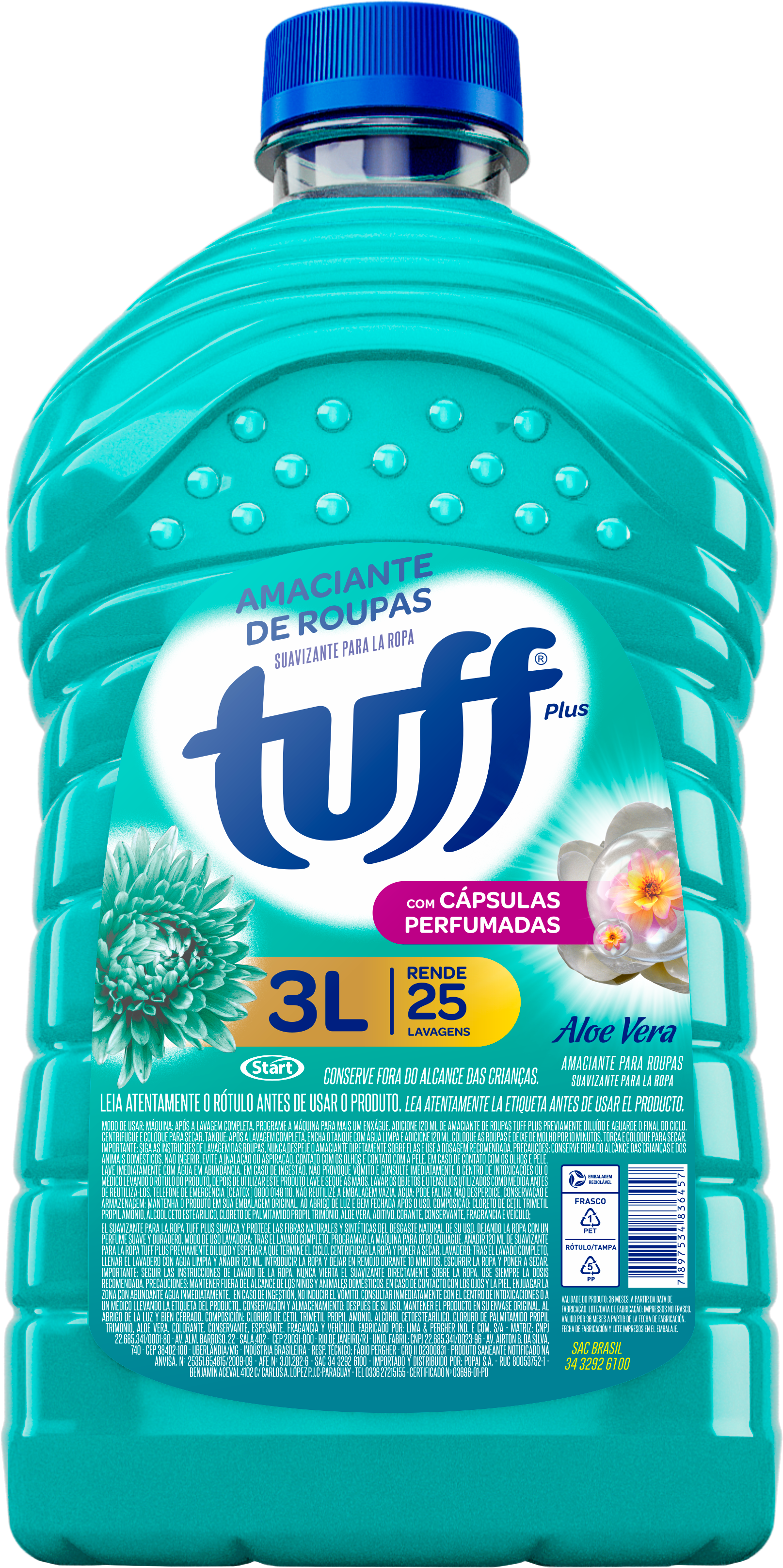 Suavizante de Ropa Tuff Plus 3L Aloe Vera