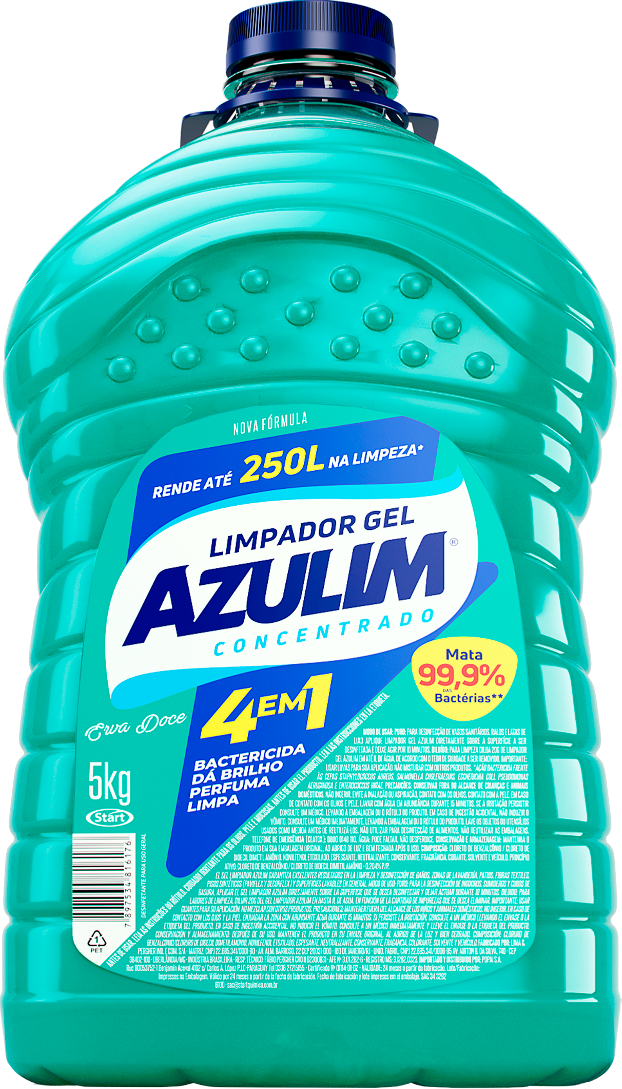 LIMPIADOR GEL AZULIM 4X5KG HINOJO