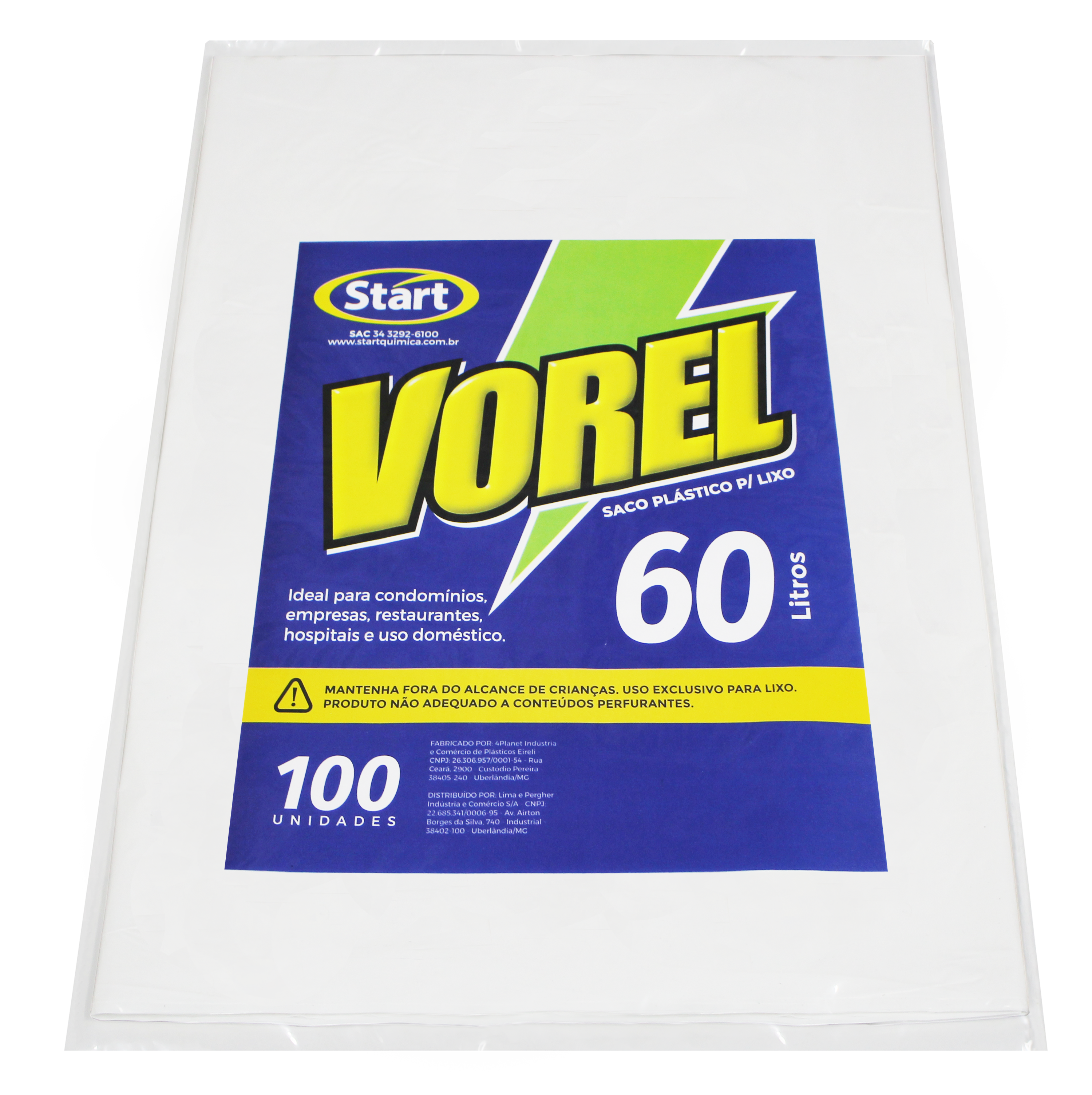 SACO DE BASURA LECHOSO  60L 60X70X0,05 100X1 VOREL